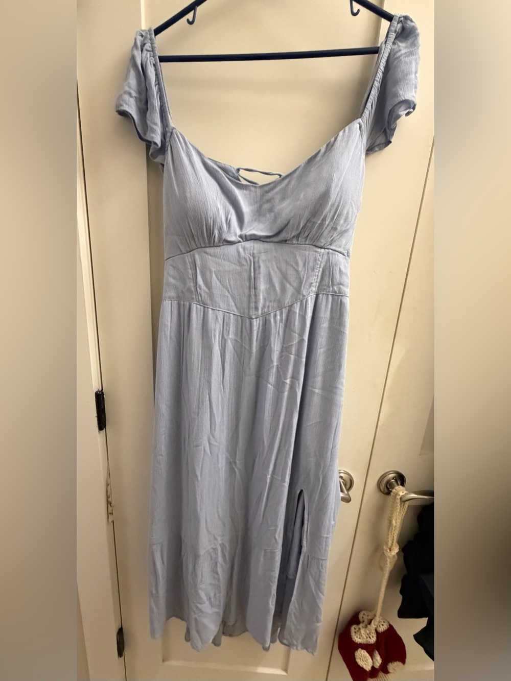 Hollister Light Blue Maxi Dress with Sweetheart Neckline